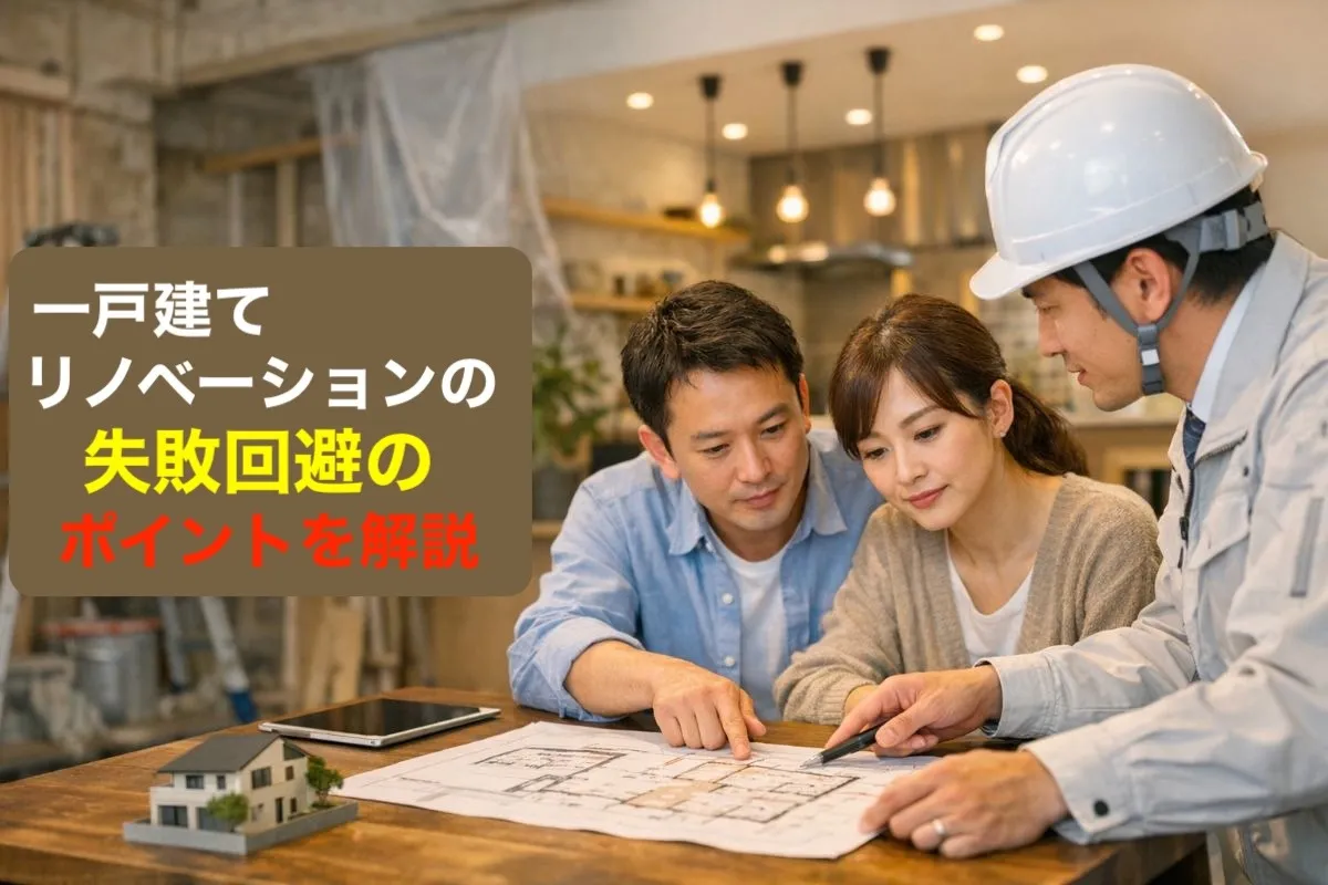 一戸建てリノベーションの失敗回避のポイントを解説